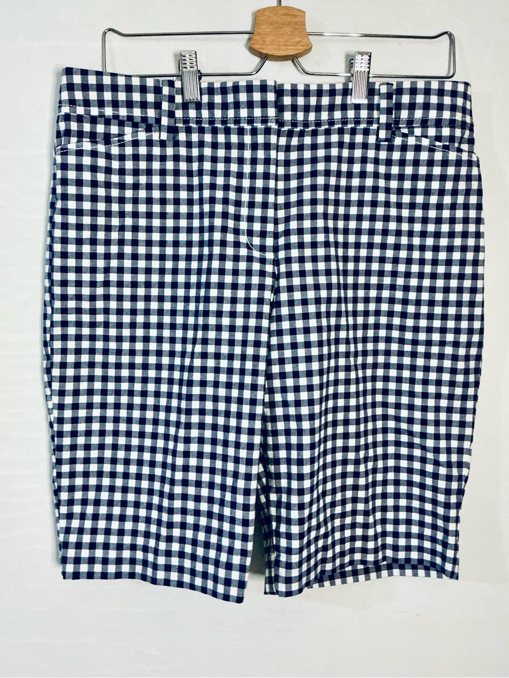 Talbots Navy and White Gingham Perfect Shorts